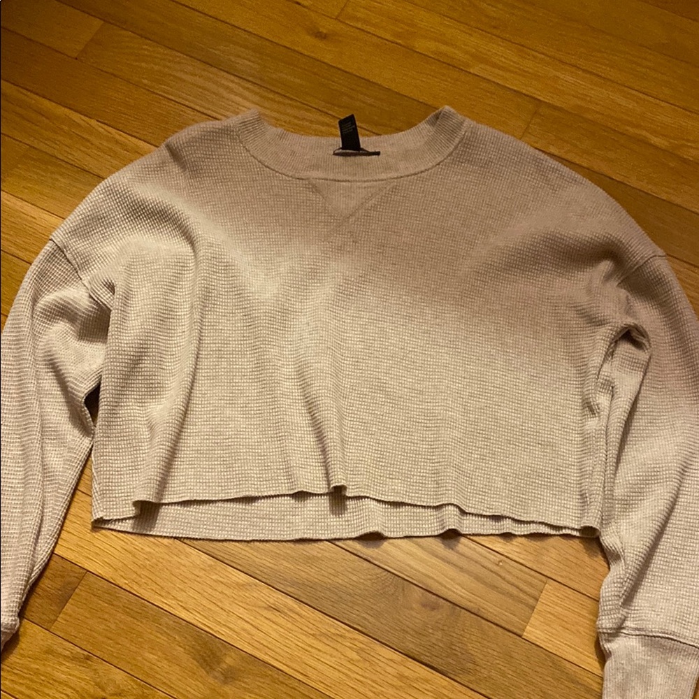 Beige Cropped Sweater